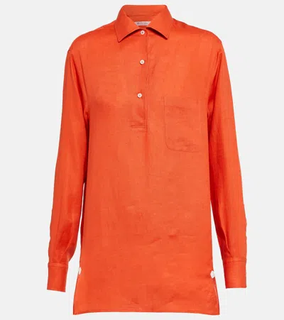 Loro Piana Flax Shirt In Red