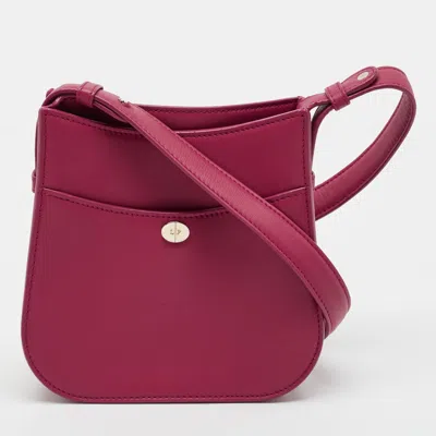 Pre-owned Loro Piana Fleur Raspberry Pink Leather Crossbody Bag