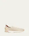 Loro Piana Flexy Knit Slip-on Trainer Sneakers In Beige