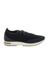 Loro Piana 360 Flexy Walk Leather-trimmed Knitted Wool Sneakers In Black