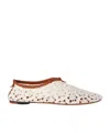 Loro Piana Floaty Macrame Ballerina Flats In Tender White