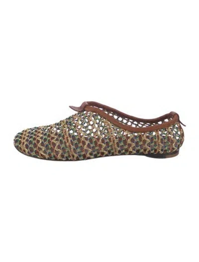 Pre-owned Loro Piana Floaty Patterned Flats In Multi