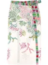 Loro Piana Floral-print Tied-waist Skirt In Blue