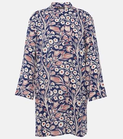 Loro Piana Floral Silk Tunic In Multicoloured