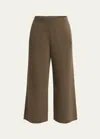 Loro Piana Fobello Baby Cashmere Wide-leg Trousers In Tundra Melange