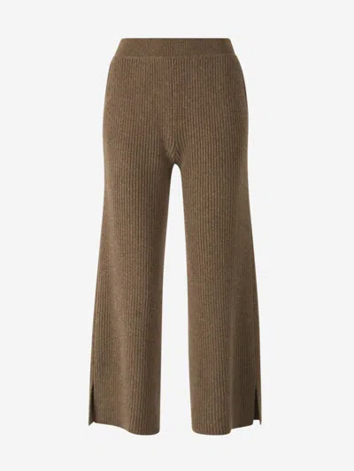 Loro Piana Fobello Cashmere Trousers In Brown