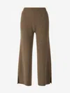 Loro Piana Fobello Cashmere Trousers In Elasticated Ribbed Waistband