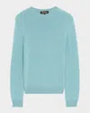 Loro Piana Fobello Crewneck Baby Cashmere Top In Blue