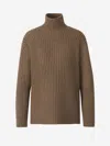 Loro Piana Fobello Turtleneck Cashmere Sweater In Ribbed Knit