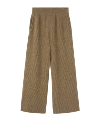 Loro Piana Fobello Knitted Trousers In Brown