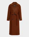 Loro Piana Foster Double-breast Belted Cashmere Coat In P0b2 Sanguine Pencil