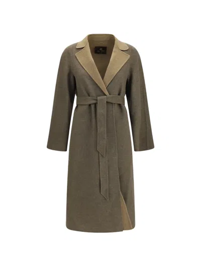Loro Piana Francesca Belted Cashmere Coat In Black
