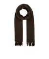 Loro Piana Fraser Detail Scarf In Coal Green