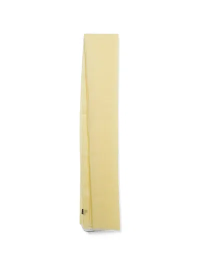 Pre-owned Loro Piana Frayed-edges Scarf In Yellow