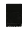 Loro Piana Fringed Cashmere Scarf In Black