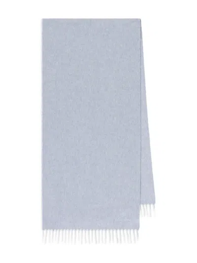 Loro Piana Fringed Cashmere Scarf In Blue