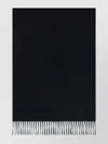 Loro Piana Embroidered Logo Cashmere Scarf In Black