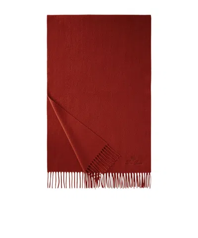 Loro Piana Fringed Scarf In Auburn