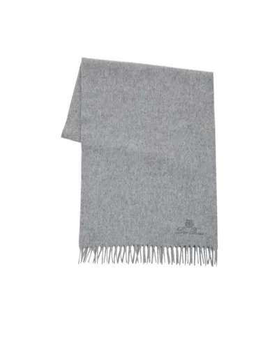 Loro Piana Fringed Scarf In Gray