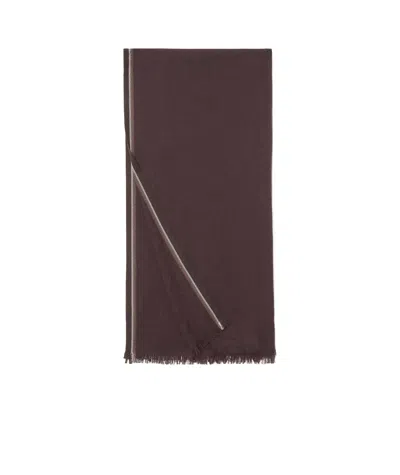 Loro Piana Fringed Scarf In Purple