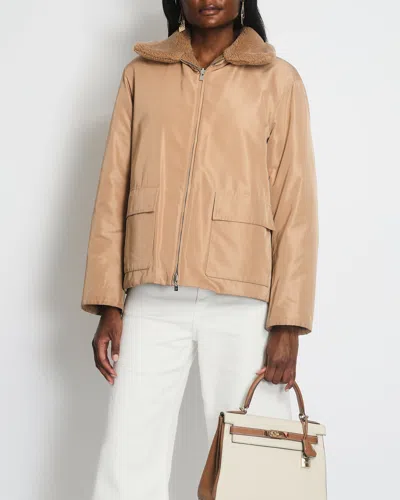 Loro Piana Fur-effect & Cashmere Reversible Jacket In Brown