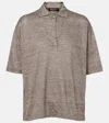 Loro Piana Gargano Linen Polo Shirt In Brown