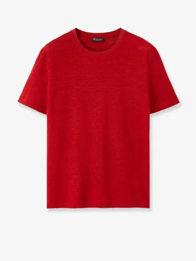 Loro Piana Gargano Linen T-shirt In Red