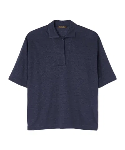 Loro Piana Gargano Polo Shirt In Navy Blue