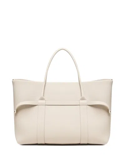Loro Piana Ghiera Calfskin-leather Shopper Bag In Neutral