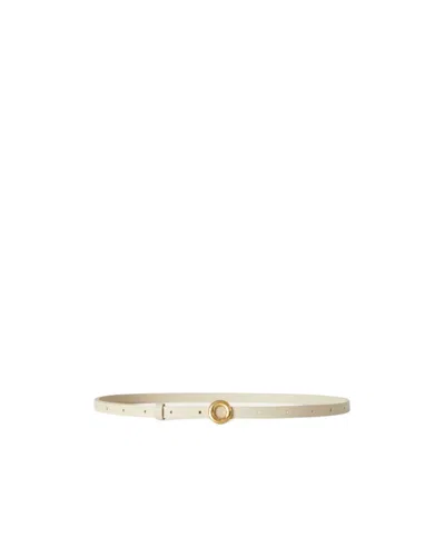 Loro Piana Ghiera Eyelet Belt In Nude