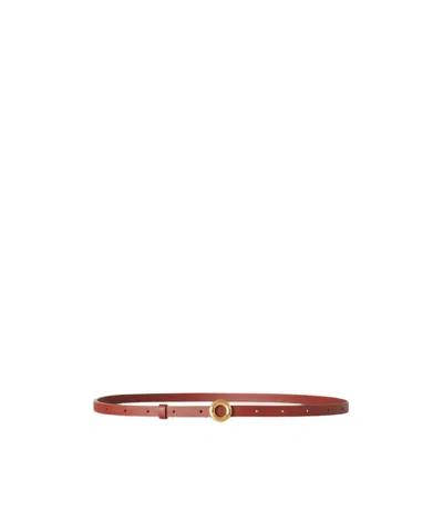 Loro Piana Ghiera Eyelet Belt In Red