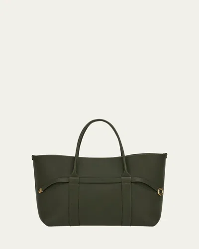 Loro Piana Ghiera Grained Leather & Cashmere Tote Back