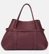 Loro Piana Ghiera Large Leather Shopper In Burgundy