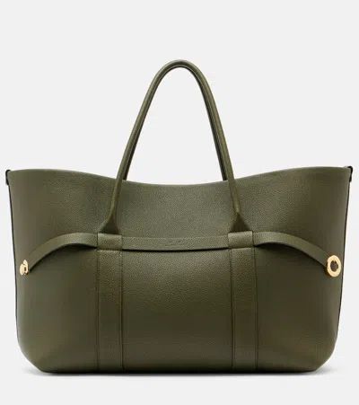 Loro Piana Ghiera Large Leather Tote Bag In Green