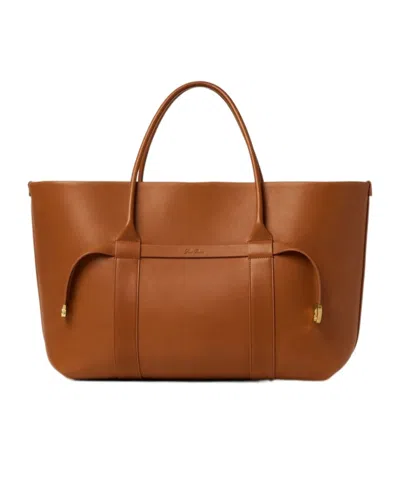 Loro Piana Ghiera Shopper Large In Tart/sun Gold