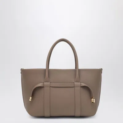 Loro Piana Ghiera Shopper Small Bag In Fossil Color In Brown