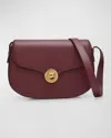 Loro Piana Ghiera Small Leather Crossbody Bag In Azuki