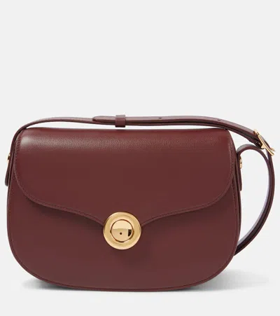Loro Piana Ghiera Small Leather Crossbody Bag In Brown