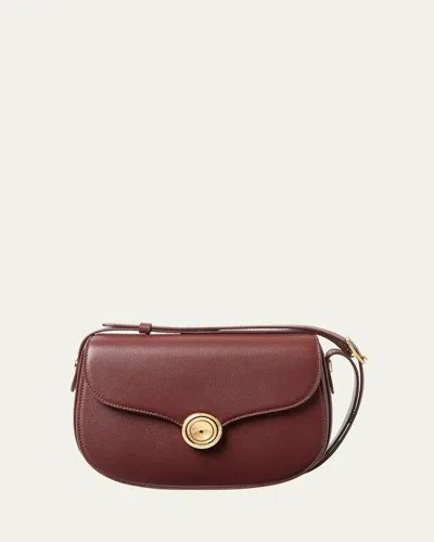 Loro Piana Ghiera Small Leather Crossbody Bag In Brown