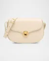 Loro Piana Ghiera Small Leather Crossbody Bag In Sunday Morning