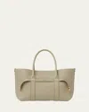 Loro Piana Ghiera Small Leather Shopper Tote Bag In Dried Taragon