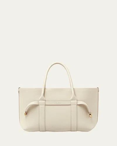 LORO PIANA GHIERA SMALL LEATHER SHOPPER TOTE BAG
