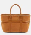 Loro Piana Ghiera Small Leather Tote Bag In Bon Ton Brown-bn Tn