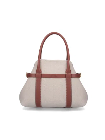 Loro Piana 'ghiera' Small Tote Bag In White
