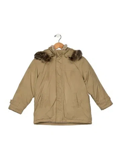 Pre-owned Loro Piana Kids' Girl's  Parka In Neutrals