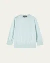 Loro Piana Girocollo Manica Neo Piuma Cashmere Sweater In 510w Minty Breeze
