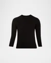 Loro Piana Girocollo Manica Neo Piuma Cashmere Sweater In Black