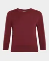 Loro Piana Girocollo Manica Neo Piuma Cashmere Sweater In Burgundy
