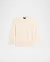Loro Piana Girocollo Manica Neo Piuma Cashmere Sweater In Neutral
