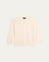 Loro Piana Girocollo Manica Neo Piuma Cashmere Sweater In Tapioca